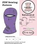 Hourglass Patterns©: Balaclava **Nose and Mouth Coverage** Pdf Instant Download Size XS-XL.  Easy single seam winter face cover. Ski Mask. 