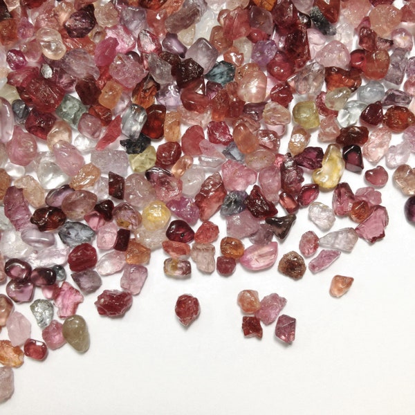 10 grams Tiny rough spinel crystal, raw multi color crystal 3-5 mm