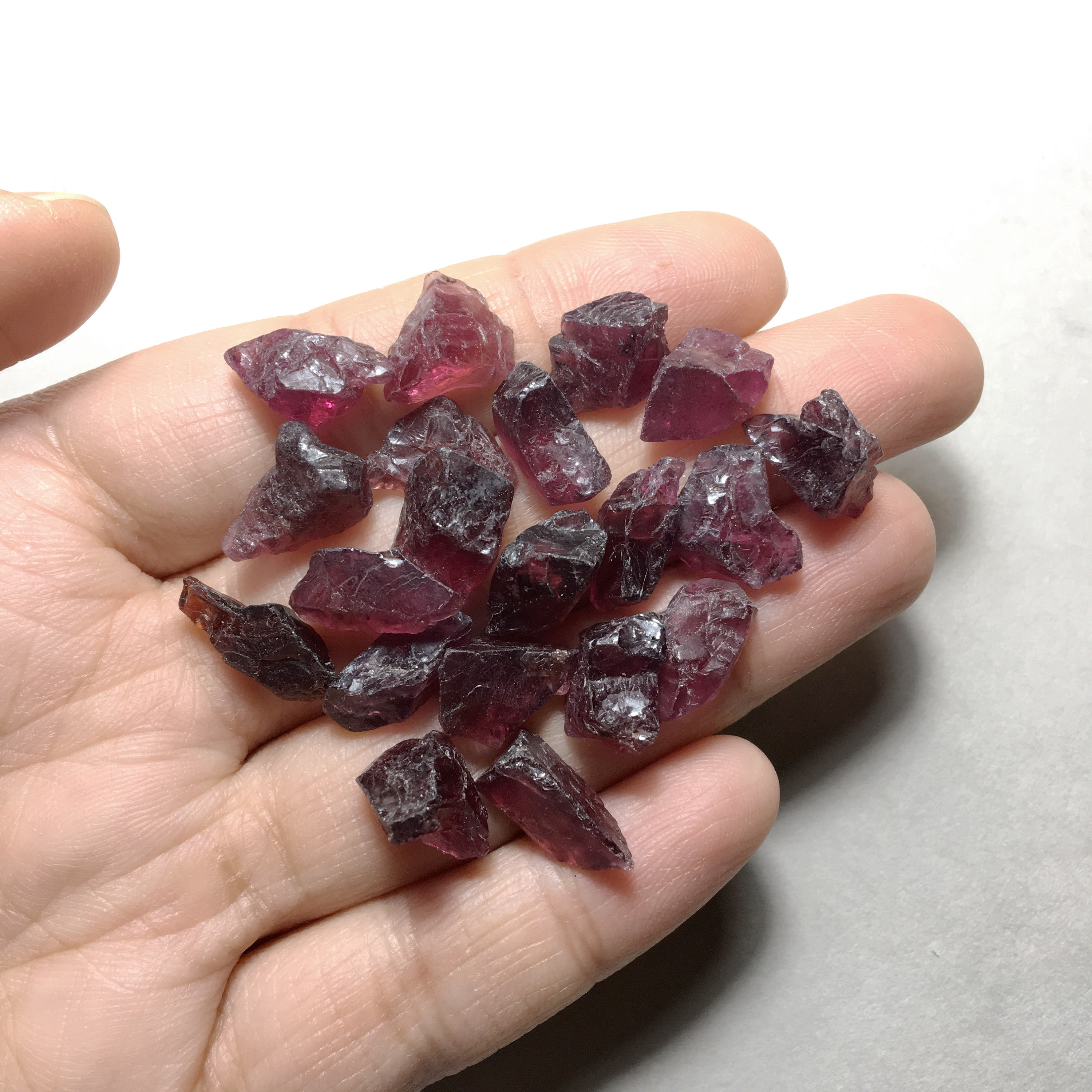 Rough rhodolite garnet raw natural garnet lot // B3869 | Etsy