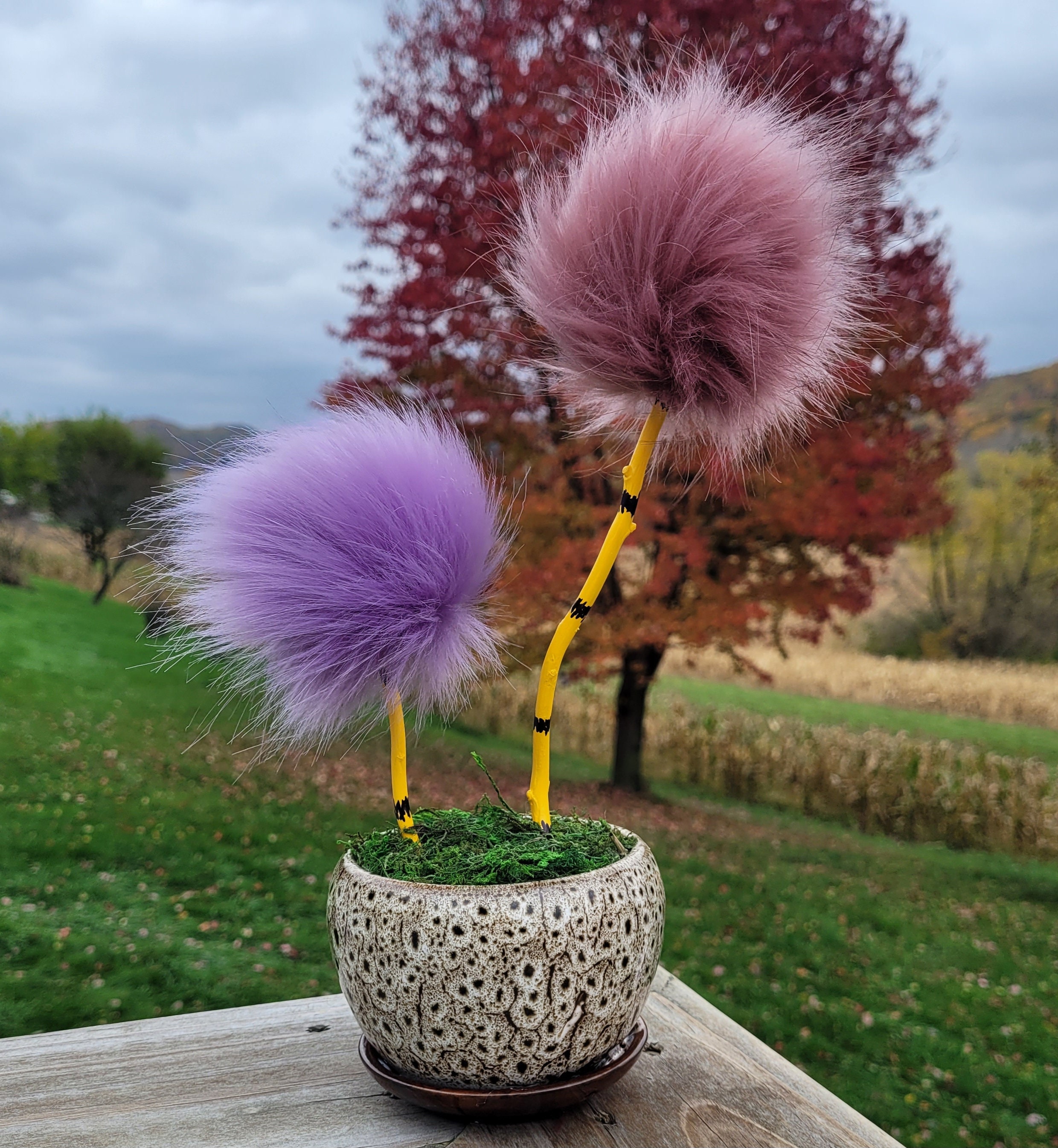 Fancy Truffulala Tree Duo! Mauve and Purple! Inspired by Dr. Seuss