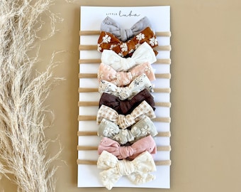 10 Pack Baby Bow Headband Variety Pack, baby headband, baby bows, baby girl headband, newborn bows, baby girl bow, bow set, baby gift, bows