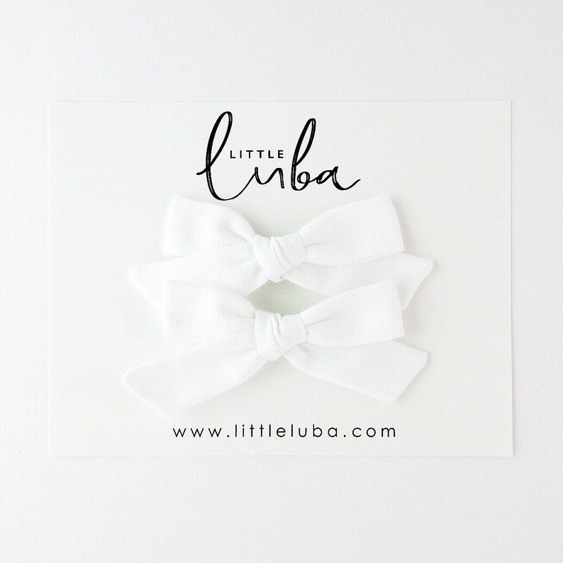 pigtail hair bow clip hair clip WHITE Pigtails pigtail set hair clips pigtails pigtail bows girl bows girl pigtails hair bows
