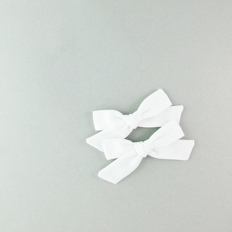 pigtail hair bow clip hair clip WHITE Pigtails pigtail set hair clips pigtails pigtail bows girl bows girl pigtails hair bows