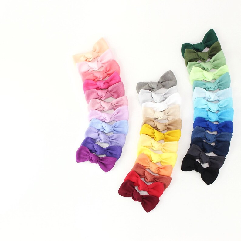 Newborn Headband Baby Girl Bow Baby Bow Baby girl gift Baby Girl Headband Baby Headbands Baby Bows Set of 6 mini knots Baby Girl Bow
