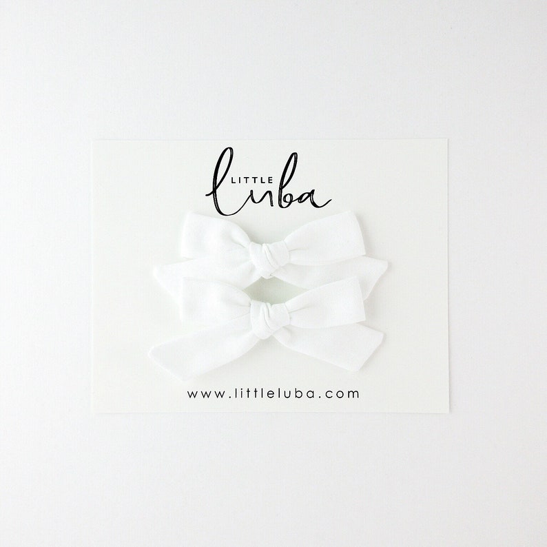 pigtail hair bow clip hair clip WHITE Pigtails pigtail set hair clips pigtails pigtail bows girl bows girl pigtails hair bows