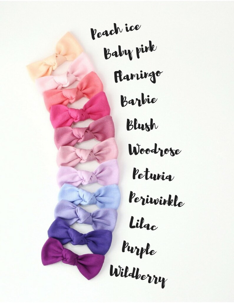 Newborn Headband Baby Girl Bow Baby Bow Baby girl gift Baby Girl Headband Baby Headbands Baby Bows Set of 6 mini knots Baby Girl Bow