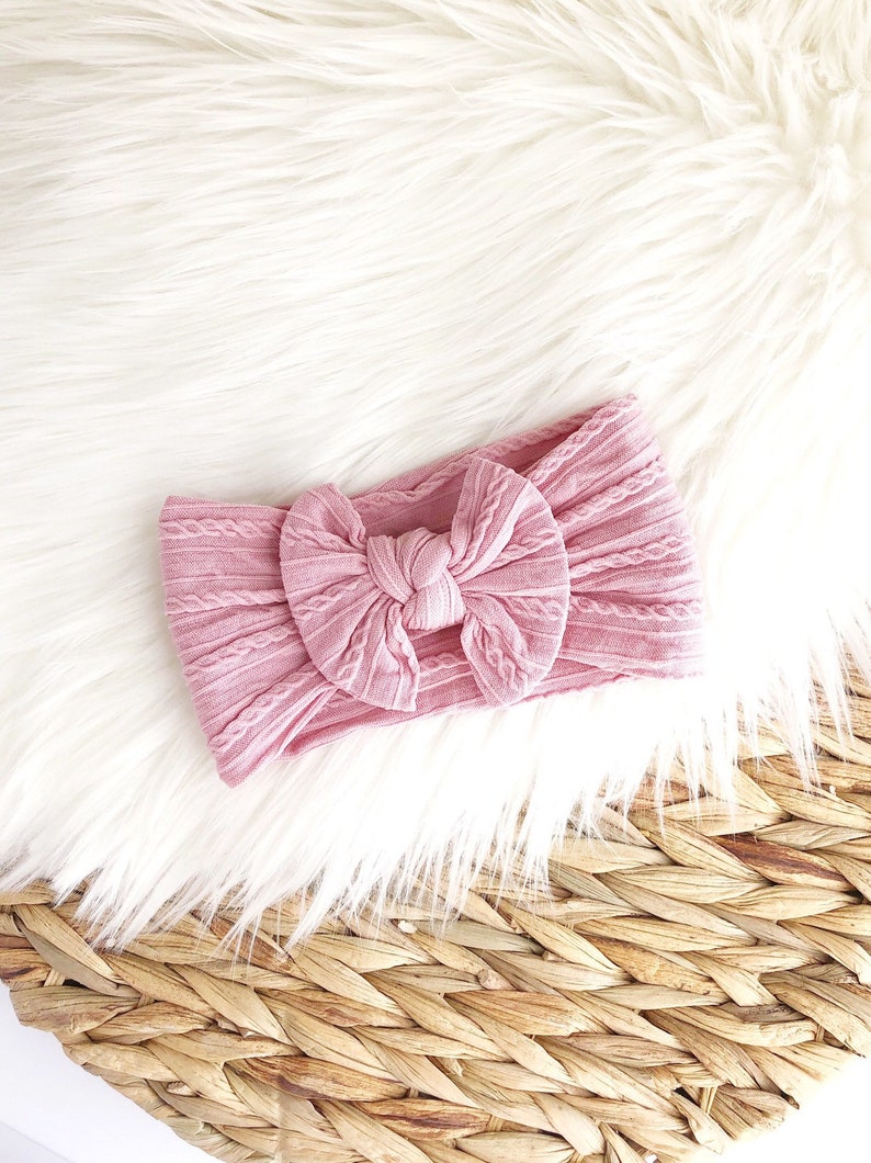 CABLE rose Top knot baby headwrap baby girl headwrap knotted turban knotted headwrap top knot bow baby girl headwraps girl headwraps