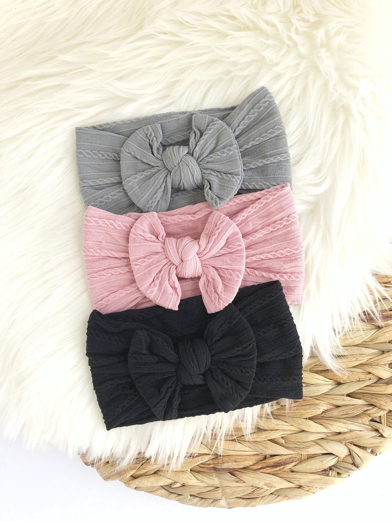 CABLE rose Top knot baby headwrap baby girl headwrap knotted turban knotted headwrap top knot bow baby girl headwraps girl headwraps