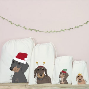 Personalised Dachshund Christmas Treat Bag