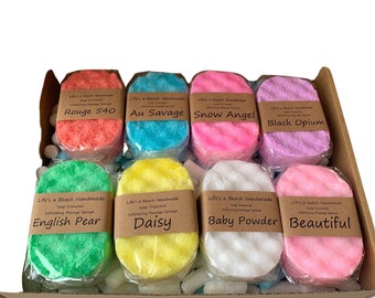 Special Offer Pack of Eight Exfoliating Soap Sponges. Message me your choices from the list in the description below. Free shipping