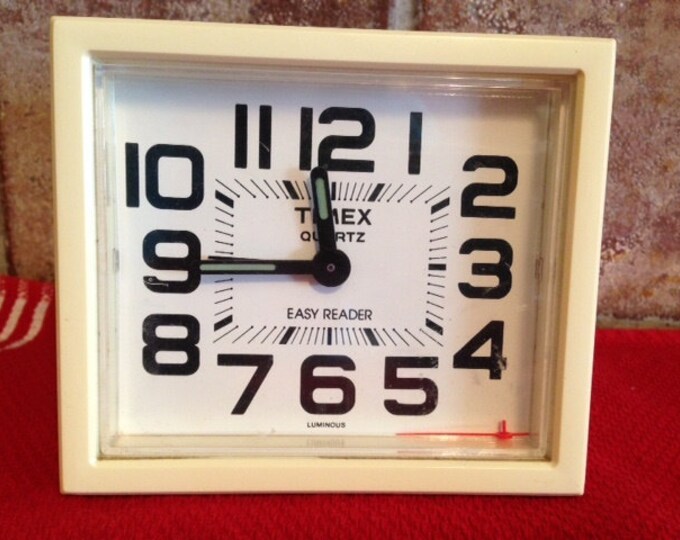 Vintage Timex Alarm Clock Battery Operated Works Etsy