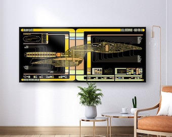 Star Trek USS Enterprise 1701-D (modern Yellow) Large Panel Print