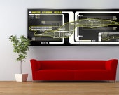 Star Trek Schematic LCARS USS Enterprise 1701-D Large Plexiglas Panel Print - Pay less Visit www.lcarsstudio.com