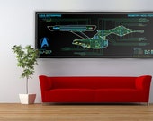 Star Trek Schematic LCARS USS Enterprise 1701 Large Plexiglas Panel Print