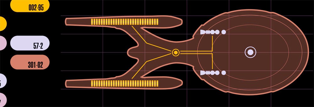 Star Trek Schematic LCARS USS Enterprise 1701E Large Etsy