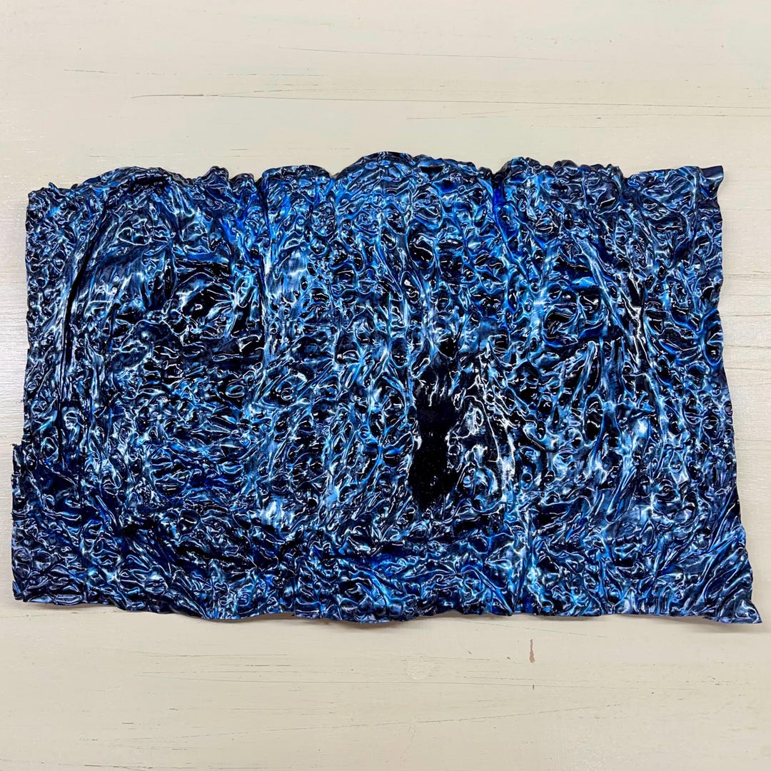 Textured Inlay Textured Inlay-handmade, Black and Blue Inlay Film for Resin Jewelry ...