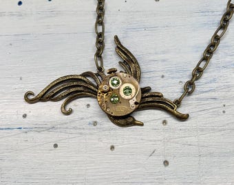 30インチ 職人手作り スチームパンクネックレス 時計パーツ付き SPN222