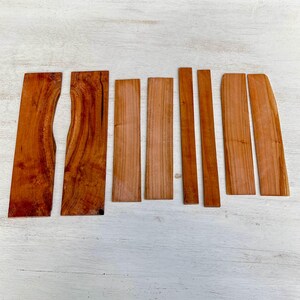 Surtido de madera de cerezo negro: madera de corte fino y a juego para cachas de cuchillos, proyectos con epoxi, fabricación de joyas, estabilización, quema de madera, etc.