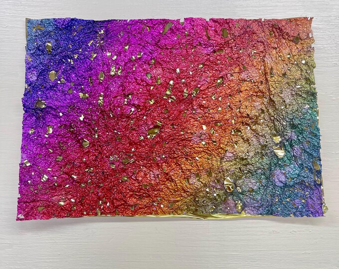 Textured Inlay-handmade, Rainbow/gold Inlay Film for Resin Jewelry ...