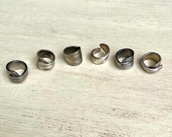 Antique Plate Rings Ring Blanks-assortment of Hand Shaped, Antique Silver Plate Flatware ...