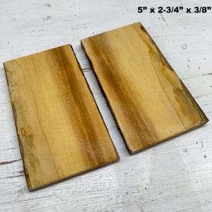 Wood for stabilizing, knife scales, jewelry making, and crafting-Book matched, spalted Sweet Gum.  Approximately  5&quot; × 2-3/4&quot; x 3/8&quot;