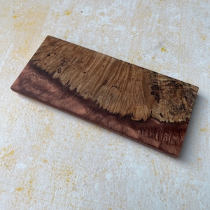 Charcuterie, cheese, and serving board-Sugar Maple Burl wood with copper epoxy