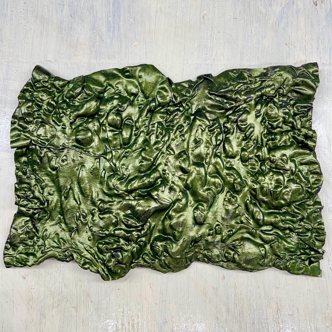 Textured Inlay-handmade, Metallic Emerald Green Inlay Film for Resin ...