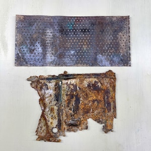 Fundstücke-Vintage industrielle rostige Metallstücke für Mixed Media, Montage, Steampunk und Collage.