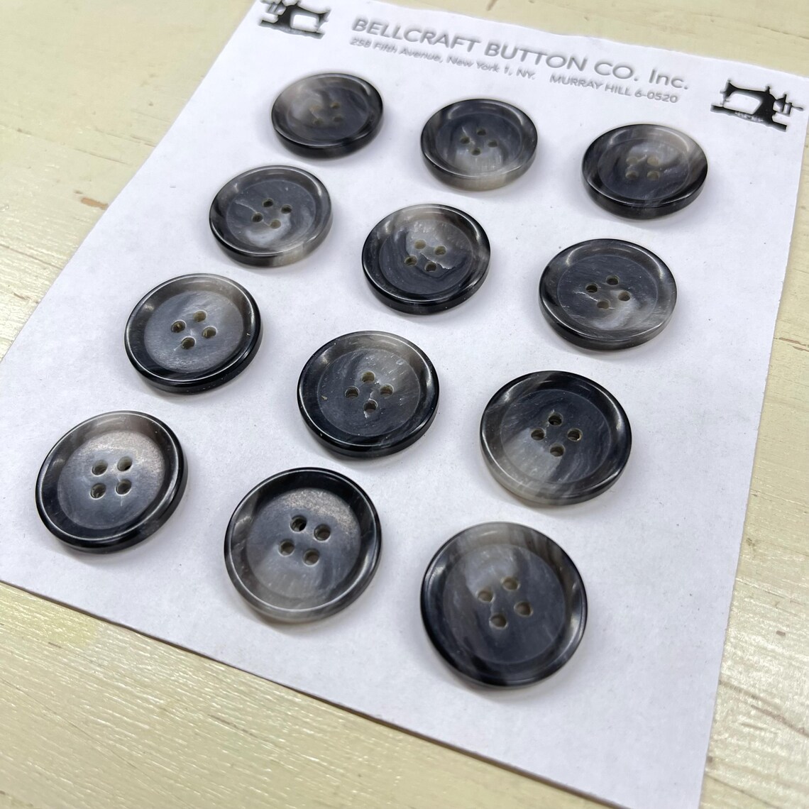 Buttons-vintage Faux Horn 4 Hole Buttons - Etsy