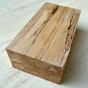 Bloc en érable ragréé pour la tronçonneuse, les écailles de couteaux, la stabilisation, le tournage, la menuiserie, etc.