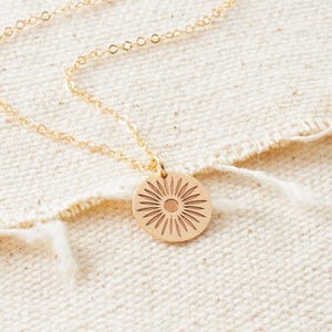 Small Sun Necklace - Celestial Necklace - Sun Necklace Gold - Inspirational Necklace - Minimalist Jewelry