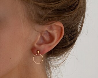 Simple Circle Earrings - Everyday Earrings - Post Earrings - Simple Studs - Gold Filled Earrings