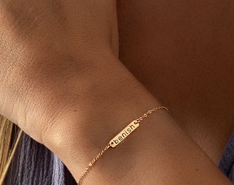 Bar Bracelet - Name Bracelet - Dainty Jewelry - Gold, Silver or Rose Gold