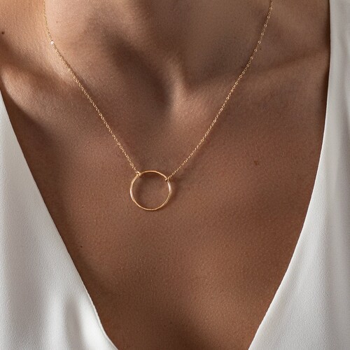 Delicate Circle Necklace Karma Necklace Gold Filled or Etsy
