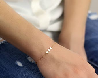 Zierliches Armband – Dünnes Armband – Goldenes Kreisarmband – Goldenes Tattoo-Armband – Layering-Armband