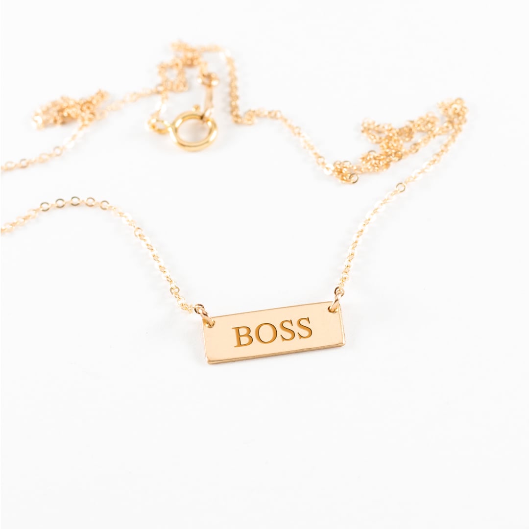 Boss Necklace Girl Boss Necklace I'm the Boss Lady Boss Gold Bar