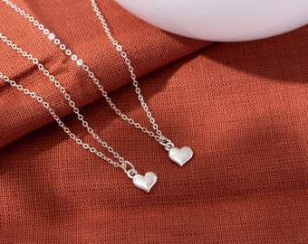 Collier chérie - Collier coeur en argent sterling - Collier petit pendentif coeur - Bijoux simples