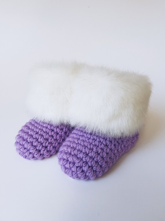 purple baby socks