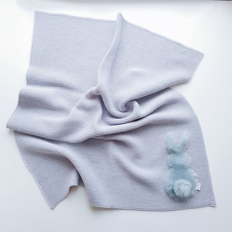 Ready to ship Baby blanket easter bunny Gift for New Baby Baby shower gift merino wool blanket 100/% gray newborn blanket take homeset