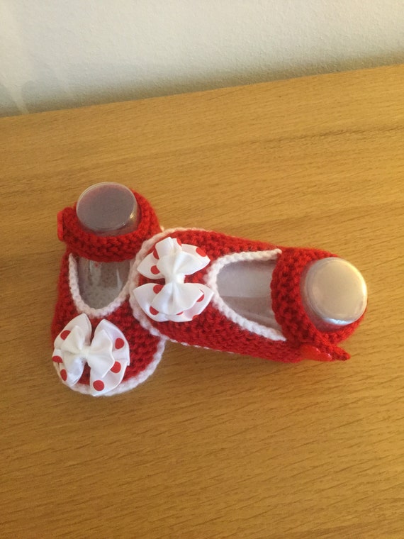 red baby pram shoes