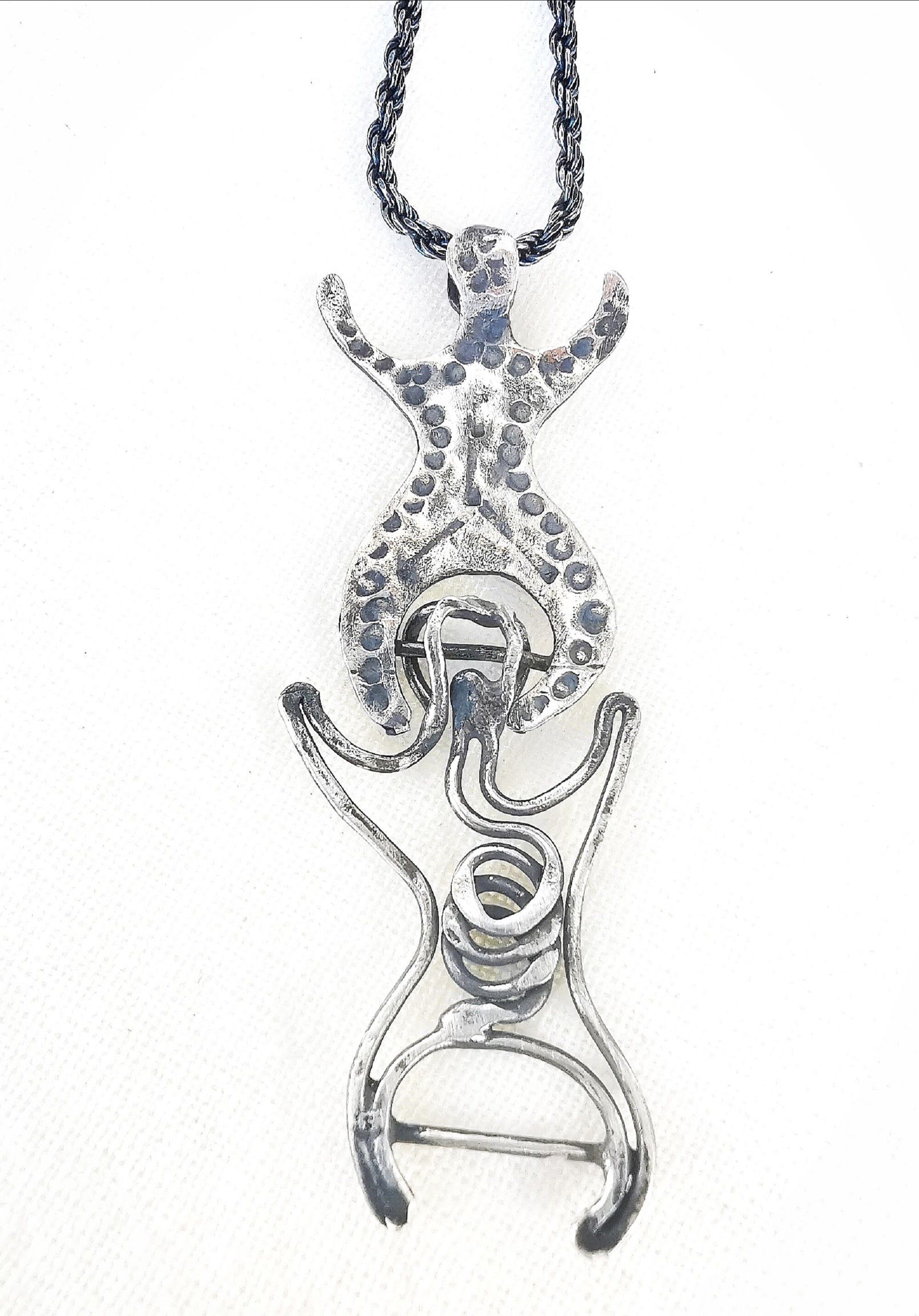 Silver Yoga Necklace Unique Silver Pendant Yogi Pendant Etsy UK