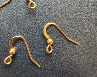 4 crochet straps single Gold Gold earrings