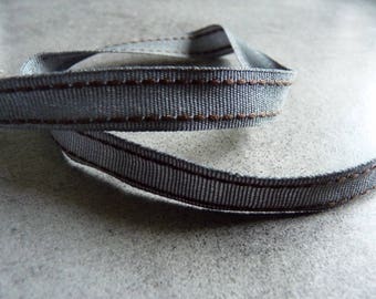 Large gray Ribbon with small brown sewing 1 x 1.4 m