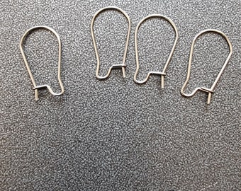 10 small grey metal earring holders