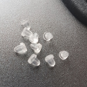 Fermoir Boucle D Oreille 200 Fermoirs Boucles D'Oreilles Transparents - Hypoallergéniques - 3mm - Silicone Doux Fourniture Bijouterie