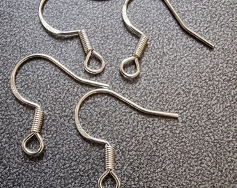 20 SILVER 925 hook earrings 18 mm (10 pairs)
