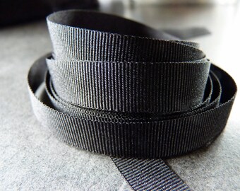 Black ribbon braid solid length 2m