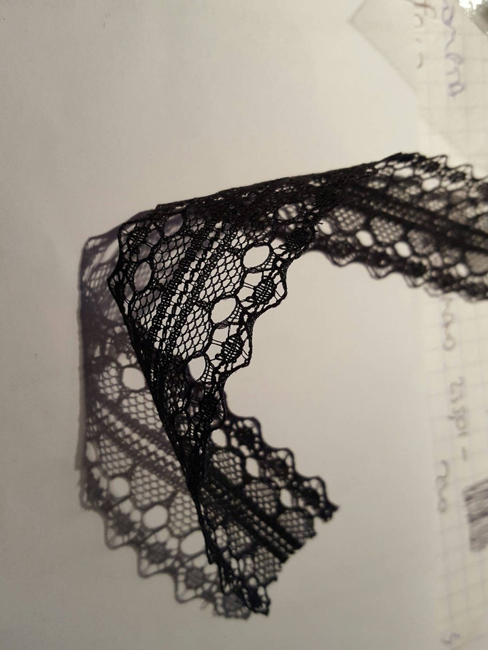 Very Light Ribbon in Thin Black Lace 2.5 Cm 52 - Etsy UK