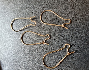 10 gold ROSE metal earring holders