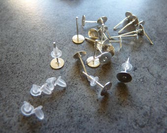10 tips Supports earrings silver studs diameter. 5mm